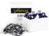 Vivaplex 6 Large 8 oz Empty Cobalt Blue Glass Spray Bottles with Black Trigger Sprayers and Lids