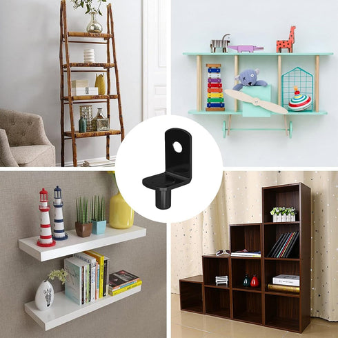 Cerpourt 40 Pegs,1/4 Inch Closet Pcs Shelf Pins L-Shaped Shelf Support Pegs,Bookshelf Pegs for Shelves,Cabinet Shelf