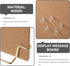 TOYANDONA Cork Board Bulletin Board with Metal Stand, Wooden Pin Notice Message Board for Home Office Desktop Memo