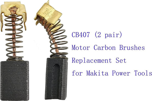 CB407 Motor Carbon Brushes Replacement Set For Makita Power Tools, Rotary Drill, Jig Saw, Hammer Drill, Drill,Electric Screwdriver, Sander, Rotary Hammer (2 pack)