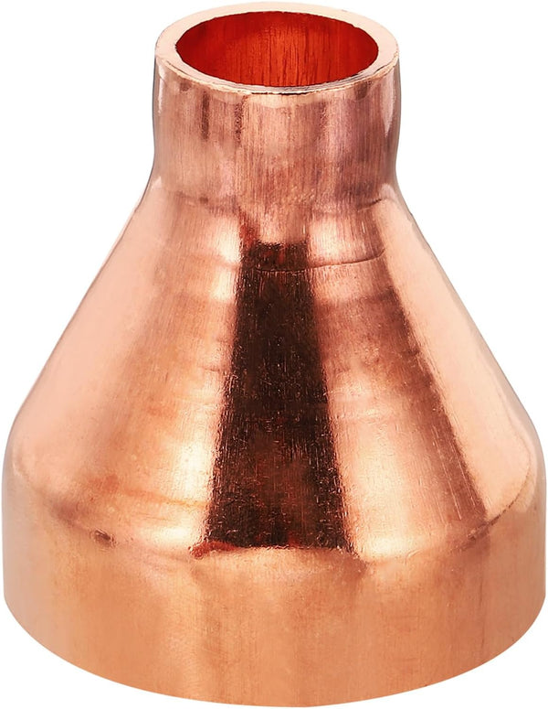 PATIKIL 1.97" to 3/4" ID Copper Reducer, 99.9% Pure Copper Reducing Coupling Pressure Fitting Pipe Tube Connector