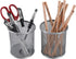EasyPAG 2 Pack Silver Pencil Holder, Mesh Pen Cup Marker Holder for Home, School & Office