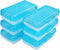 BTSKY 6 Pack Multipurpose Utility Box, Large Capacity Pencil Box with Lid for Organizing Pencils and Stationery (Blue)