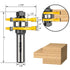 2 Pieces T Shape Tongue and Groove Router Bit Set, 1/4 Inch Shank, Woodworking Tools