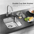 Highcraft 9737 Double Cup Kitchen Sink (3-1/2 Inch) Stainless Steel Drain Assembly With Strainer Basket and Rubber Stopper, 1 Count (Pack of 1) by Everflow