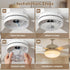 5.3 Inch 24W Dimmable 3CCT 3000K 4000K 6000K Ceiling Fan LED Light Replacement, Ceiling Fan Light Kit, Ceiling Light