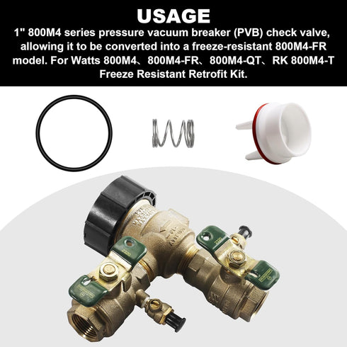 Watts 1" Pressure Vacuum Breaker Vent Float Kit - Works with 800M4, 800M4-FR, 800M4-QT & RK 800M4-T