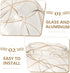 Garneck Replacement Glass Globe for Outdoor LED Solar Lights - Round Ball Garden Light Shade in Elegant Gold - Ideal