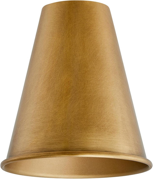 Aspen Creative 21603-31,Replacement Brass,6"W 6-1/2"H,Center 1-5/8" Cone Metal Shade for Pendant Light,Burnished x Hole