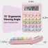 Electronic Calculator,12 Digits Large LCD Display Small Desktop Calculator,Pink Basic Calculators with Big Buttons,Easy to Press Mechanical Switch Calculator Office Supplies for Home and School (Pink)