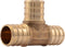 SharkBite 3/4 Inch Crimp Tee, Brass Plumbing Fitting for PEX Pipe, PE-RT
