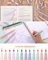SKYDUE 44Pcs Aesthetic School Supplies, Big Capacity Pencil Case, 12 Highlighters, 11 Gel Pens, College Essentials