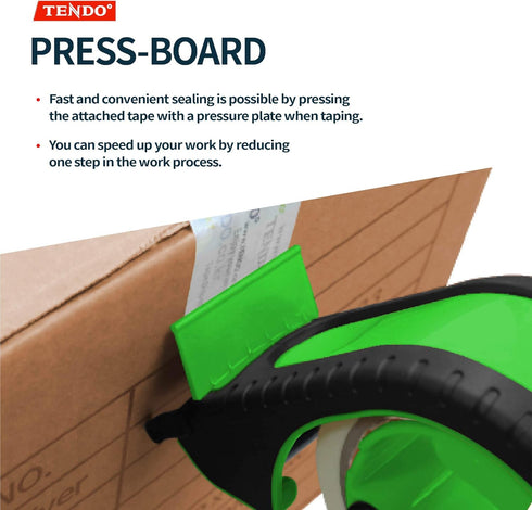 Heavy Duty Shipping Tape Dispenser: TENDO° Premium Line – Reusable, Eco-Friendly 2’’ Master Piece Dispenser (Green)