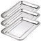 Dental Tray - Lyuxzad 3 Pack Stainless Steel Trays, 12.6" X 10.6" X 0.8" Flat Tray for Dental Lab Tools