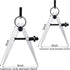 Weewooday 2 Pieces Adjustable Lockable Divider Leather Compass, 6 Inch and 8 Inch Drafting Tool