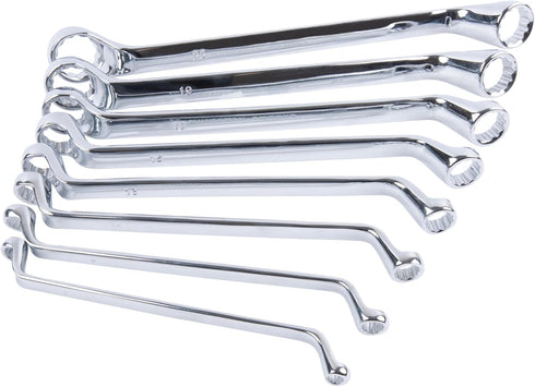 Performance Tool W1086 8Pc Offset Metric Box Wrench Set - Heavy-Duty Chrome