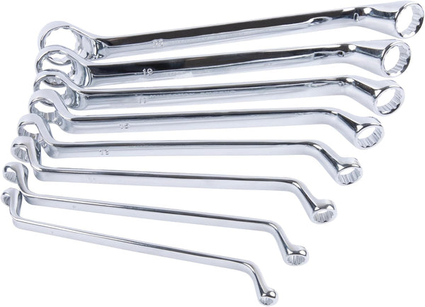 Performance Tool W1086 8Pc Offset Metric Box Wrench Set - Heavy-Duty Chrome