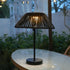 Solar Table Lamp Outdoor Solar Table Lamps Rattan Waterproof LED Lights Outdoor Lamps for Patio Garden Yard Bedroom