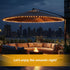 6-9 Patio Umbrella Lights Cordless LED Market Table Umbrella Lights with Remote Control Battery Operated Waterproof