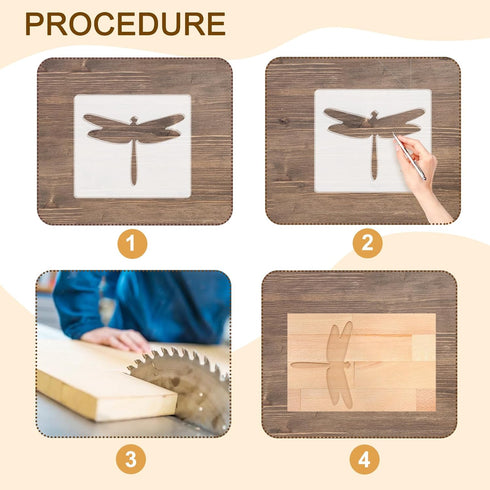 5mm Dragonfly Acrylic Router Templates, Woodworking Router Templates, Thick Router Inlay Template, Router Jig