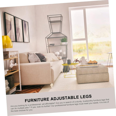 4pcs NUOBESTY Solid Rubber Wood Carved Furniture Legs with Skid Design Stable Sofa and Cabinet Support Feet Decorative