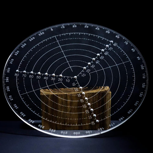 200mm/7.8 Inch Round Circle Center Finder Compass Tool, Clear Acrylic with Stainless Steel Centering Needle for Wood