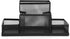 Mesh Desk Organizer for Office, 4 Compartments Pen Holder with Sticky Notes Holder, Black Mesh Storage