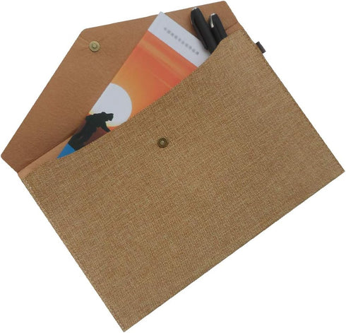Durable A4 File Folder Document Holder - Portfolio Envelope Case with Snap Closure, Set of 2