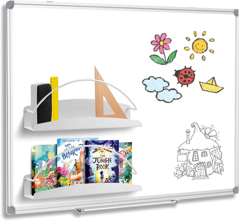 WYLUNBI 2 11.8'' 4.7'' 2.2'', 12 lbs Pcs Magnetic Metal Book Shelves, x x Special for Whiteboard, Classroom and Fridge