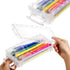 Nicunom 8 Pack Plastic Pencil Boxes, Large Capacity Pencil Case Boxes, Kids Pencil Case, Crayon Box with Snap-tight Lid