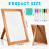 Desktop Dry Erase Board Whiteboard with Stand 14"x11" Desktop Whiteboard Wooden Frame White Writing Board with 8 Pcs Marker Pens 1 Magnetic Eraser for School Office Restaurant Menu Supplies by Chuangdi