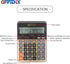 OFFIDIX Desktop Calculator, 12 Digit Large LCD Display, Solar Battery Dual Power, Business Calculator for Office