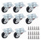 HOWDIA 1-inch Dia Swivel Single Wheel Rubber Caster Wheels - 8 Pack for Furniture, Small Trolley Wheels