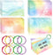 DOSTATNI 500 PCS Colored Index Cards with Hole Lined Flash Cards with Binder