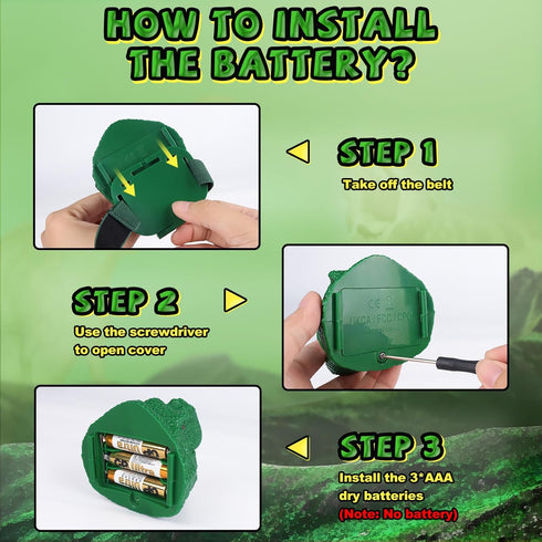 Kids Dinosaur Headlamp Flashlight - LED Headlights with Roar & Silent Mode, T-Rex Toys for Camping