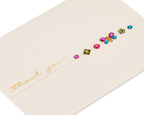 Papyrus Thank You Card for Mother's Day - Butterfly Gems