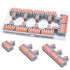 10Pcs Lever Wire Connectors, 1 in 5 Out DIY Mini Splicing Compact Quick Push-in Electrical Connectors