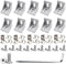 10Set 4040 Corner Bracket Connector Set for Silver 4040 Aluminum Extrusion Accessories