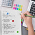 KICNIC Page Markers Sticky Index Tabs, 500 Pcs Fluorescent Pop Up Note Flags, 1.77 X 0.47 Inch Tabs for Notebooks.