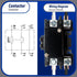 Appli Parts APAC-1S4024 Heavy Duty 1 Pole with Shunt Contactor, 40 Amp 24 Volt Coil Replacement for AC Compressor