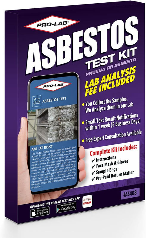PRO-LAB Asbestos Test Kit - Collect 2 Samples, We Analyze, Emailed Results in 1 Week, Includes Return Mailer
