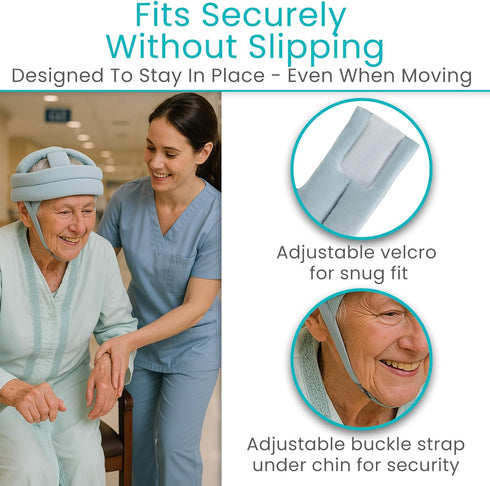 Vive Head Protection for Adults - Soft Helmet for Special Needs, Elderly, Epilepsy, Seizures & Blackouts - Padded Fall
