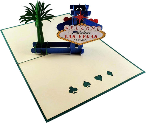 iGifts And Cards Las Vegas 3D Pop Up Greeting Card - Lady Luck, Gambling, Money, Fun, Special Occasion, Thank You