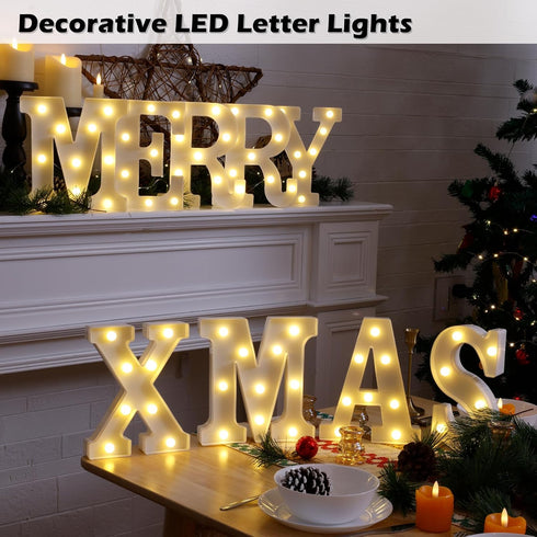 LED Marquee Sign Light Up Letters, Alphabet Light Up Sign, Battery Powered LED Letter Lights for Night Light, Wedding