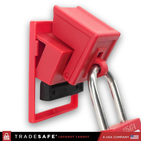 TRADESAFE Circuit Breaker Lockout Device, 3 Pack, OSHA Compliant, 480/600 Volt Clamp-on Breaker Lock Out Device
