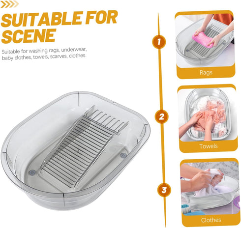 Mipcase Baby Clothes Wash Basin - Durable Hand Wash Board