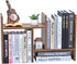 Meikuler Desktop Shelf Organizer, Adjustable Wood Display Desk Shelf, Office Storage Rack Tabletop Bookshelf