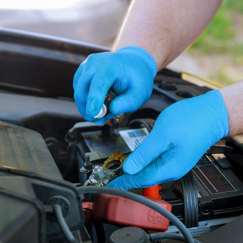 GMG SINCE1988 Disposable Nitrile Gloves, Powder-Free, Latex-Free Safety Gloves for Cleaning & Food Handling (Small, 100