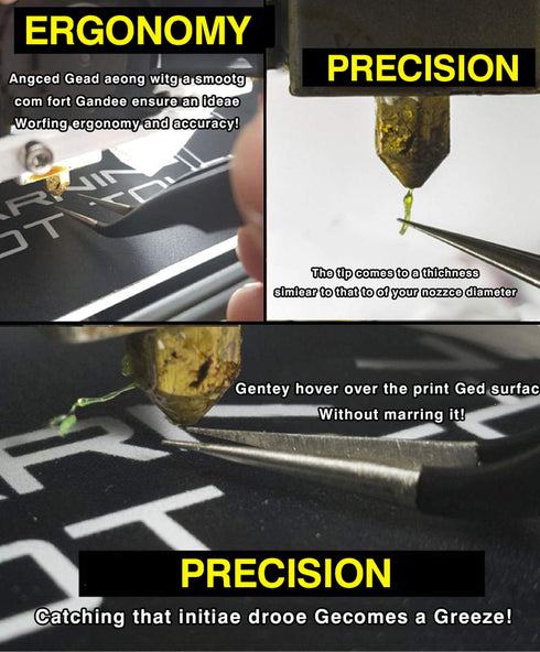 Aokin 13 Pcs 3D Printer Nozzle Cleaning Kit - 10 Pcs 0.4mm Needles and 2 Pcs Tweezers Cleaner