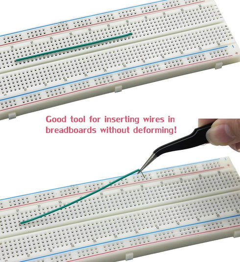 Jumper Wire Kit with Preformed Breadboard Jumper Wires, 14 Lengths Assorted + Male to Male Wires + Tweezer